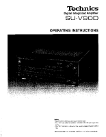 Technics - SUV-90-D - Owners manual 